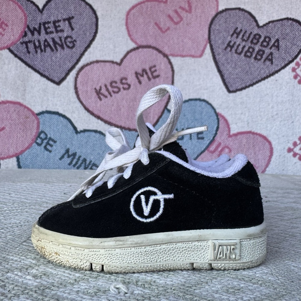 Size 4c - Vtg 90s‎ Vans Wally Little Babies Black Shoes